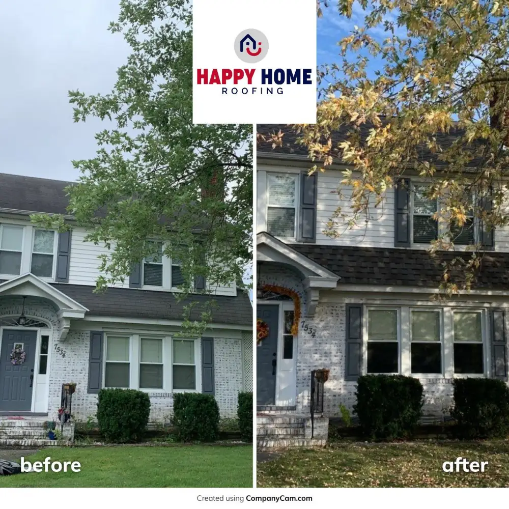 Before and after photos of Sean's Dutch colonial house